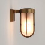 Astro Lighting 1368008 Cabin Wall Frosted Glass Antique Brass